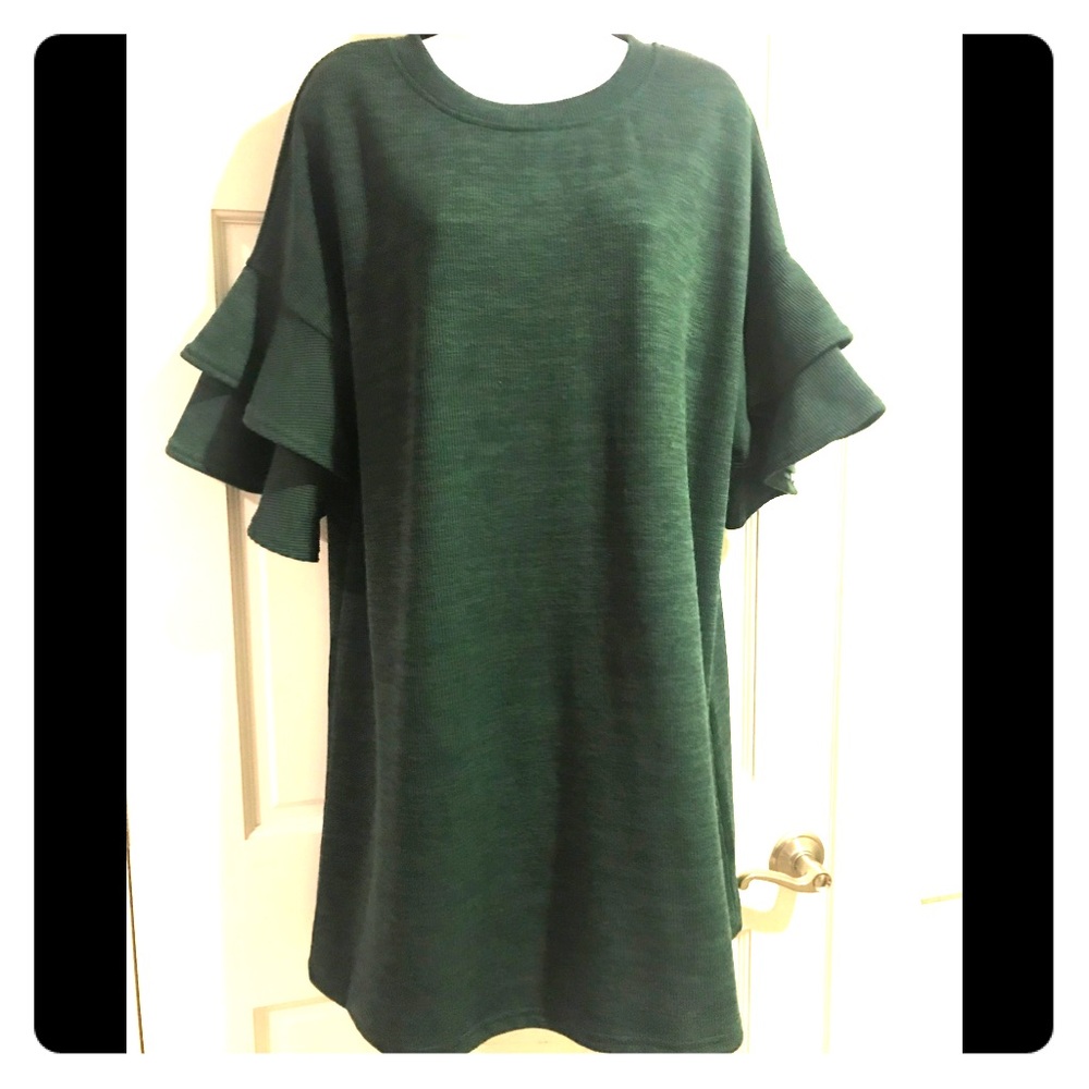 Knit green sweater dress size L